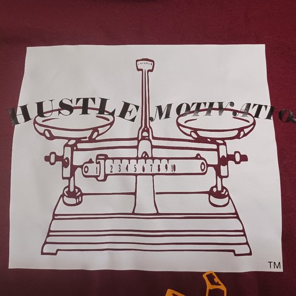 Medium burgundy short sleeve tee shirt by Gangsta & Gentleman LLC. - Picture 3 of 4